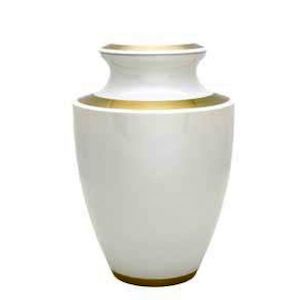 Products: Trinity Pearl Metal Urn - Aroha Funerals