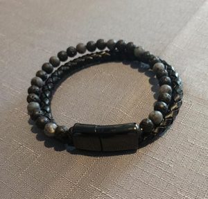 Burners: Leather and Lava Double Band Aromatherapy Diffuser Bracelet