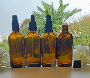Bottles: 100ml Amber Glass Bottle – Dropper Top