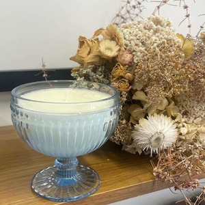 Coconut Wax Candle - 300ml Blue Glass