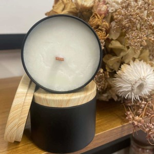 Candles: Coconut Wax Candle - 120ml Black Tin