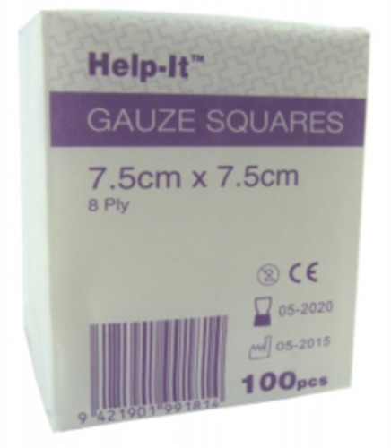 Retail: Gauze Squares 7.5x7.5cm 100pk