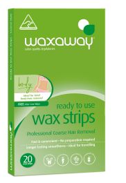 Waxing: Waxaway Ready To Use Body Strips 20pk