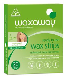 Waxing: Waxaway Ready To Use Face Strips 20pk