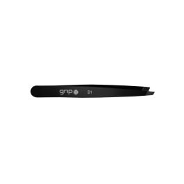 Grip Tweezer Slanted Tip Matte Black