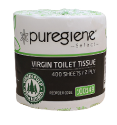 Covid 19: Puregiene Select 2-ply Toilet Rolls 400sht Ctn/48