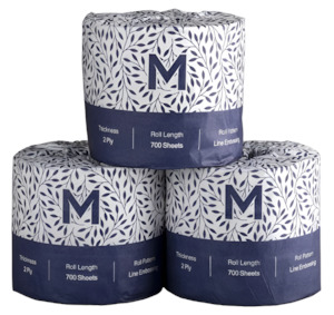 400 Sheet: Matthews Toilet Rolls 700sht Ctn/48
