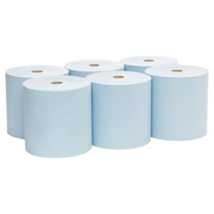 Autocuts: Scott Hard Roll Towel Blue - 305m 6/Ctn