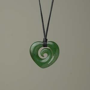 Aroha Love: Heart Koru Medium Pendant