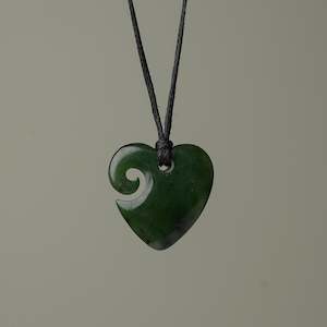 Heart Koru Pounamu Small Pendant