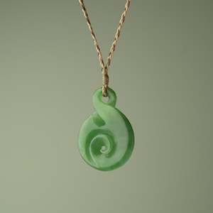 Koru Pendants: Large Pikorua Koru Pounamu Pendant
