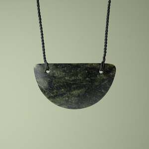 Greenstone Pounamu Breast Plate Necklaces: Large Inanga Pounamu Breastplate