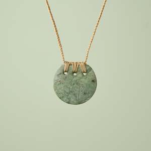 Greenstone Pounamu Breast Plate Necklaces: Medium Inanga Pounamu Breastplate