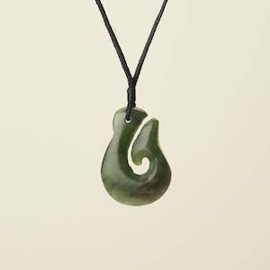 Whales Tail: Hei Matau Whale Tail Medium Pounamu Pendant