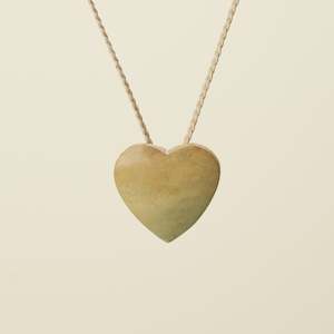 Manawa Heart Raukaraka Pounamu Small Pendant