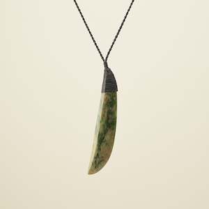Niho Flower Putiputi Pounamu XL Pendant