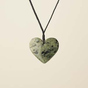 Manawa Heart Raukaraka Pounamu Medium Pendant