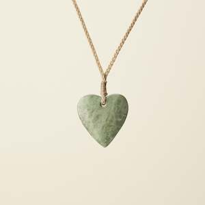 Heart: Manawa Heart Inanga – Pounamu Small Medium Pendant