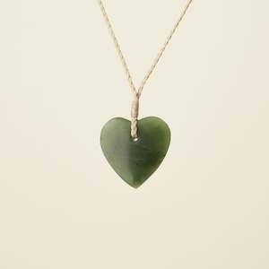 Manawa Heart Kahurangi Pounamu Small Medium Pendant