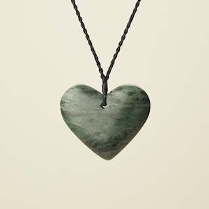 Manawa Heart Kawakawa Pounamu XL Pendant