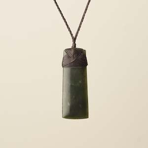 Black Friday 50 Off: Toki Hapopo Pounamu Large Pendant, Brown Binding