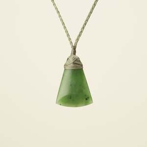 Gifts For Pepi Tamariki: Toki Kahurangi XS Pounamu Pendant, Khaki Binding
