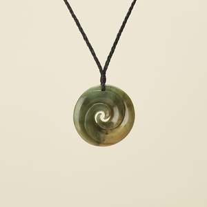 Koru Pendants: Raukaraka Pounamu Koru Pendant