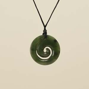 Small Kawakawa Koru Pounamu Pendant
