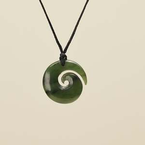 Koru Pendants: Koru Kawakawa Greenstone Small Pendant