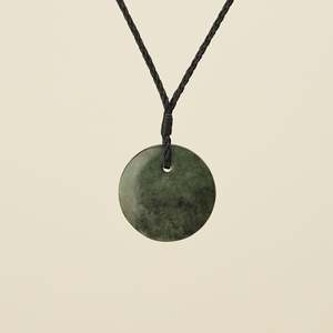 Porowhita Circle of Life Kawakawa Pounamu Small, Black Binding
