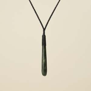 Greenstone Roimata Teardrop: Roimata Teardrop Kawakawa Small Pendant