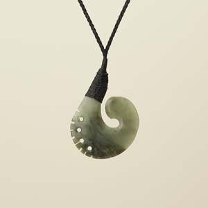 Black Friday 30 Off: Hei Matau Hapopo Pendant Medium, Black Binding