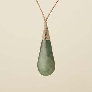 Roimata Large Kōkopu Bound Pounamu Pendant
