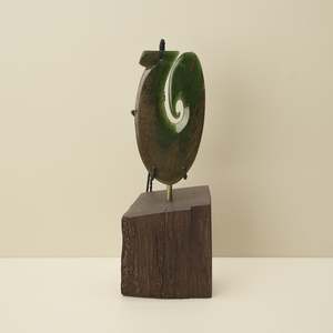 Ornaments: Koru Hei Matau Pounamu Sculpture