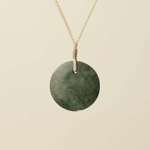Porowhita Circle of Life Hapopo Pounamu Small, Tan Binding