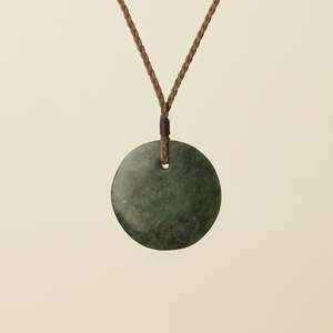 Porowhita Circle of Life Hapopo Pounamu Small, Brown Binding