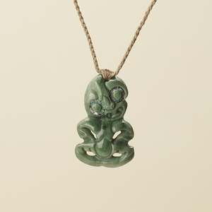 Hei Tiki Inanga Pounamu Small Pendant