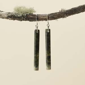Medium Tangiwai Pounamu Earrings 60mm