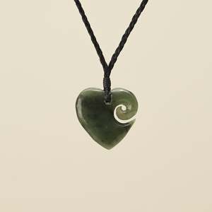 Heart Koru Pounamu Small Pendant