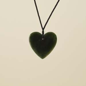 Manawa Heart Kawakawa Pounamu Large Pendant