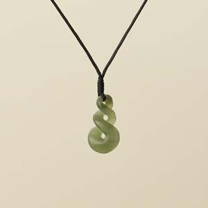 Pikorua Twist: Pikorua Double Twist Extra Small Pounamu Pendant