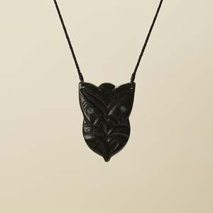 Hei Tiki Head Pounamu Pendant