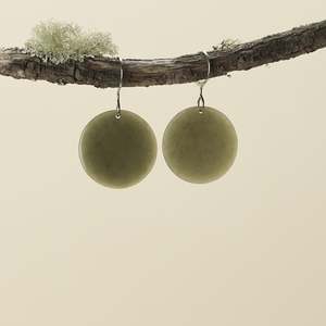 Porowhita Greenstone Kawakawa Drop Earrings