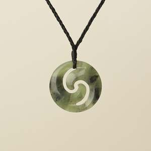 Koru Pendants: Koru Kawakawa Pounamu Medium Pendant