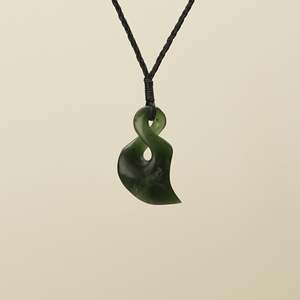 Kawakawa Pikoura Single Pounamu Pendant