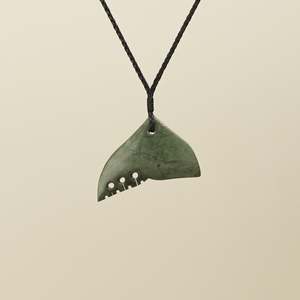 Whales Tail: Whale's Tail Inanga Pounamu Medium Pendant
