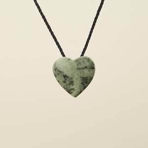 Manawa Heart Inanga Pounamu Medium Pendant