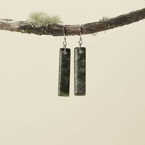 Drop Hapopo Pounamu Small Medium Earrings 50mm