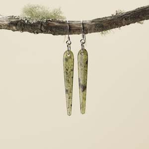 Earrings: Small Tangiwai Pounamu Earrings 50mm