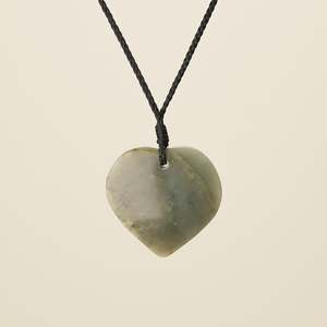 Pendants: Heart Inanga Pounamu – Large Pendant